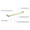 Kibi Circular 24-Inch Stainless Steel Grab Bar - Brushed Gold KGB1024BG - alternate 2